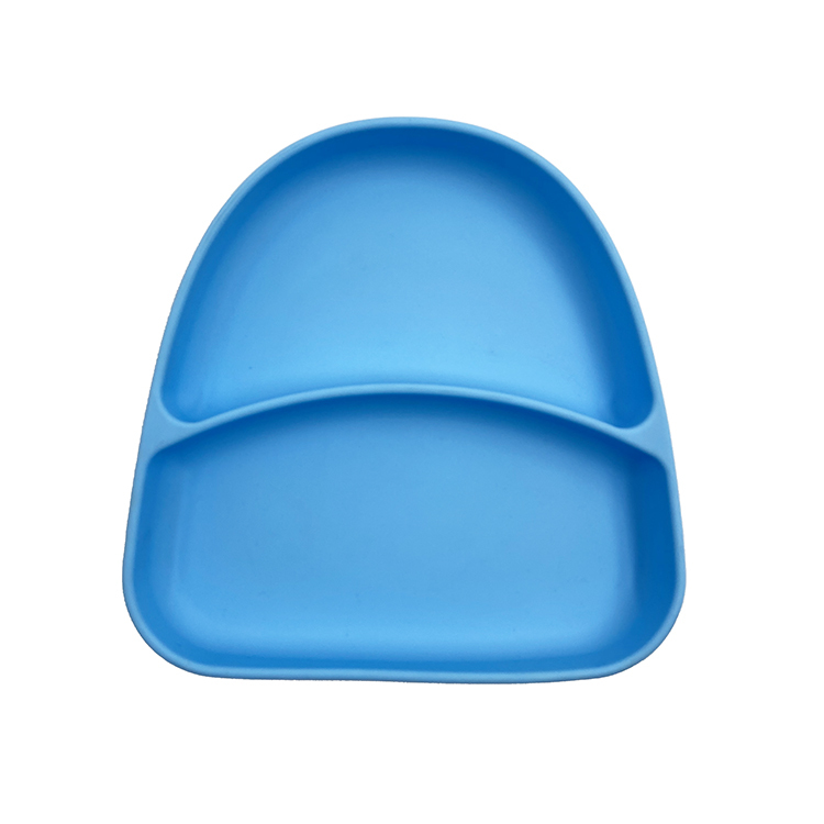 TT039 Two Compartment Tray with Suction | silicone compartment tray