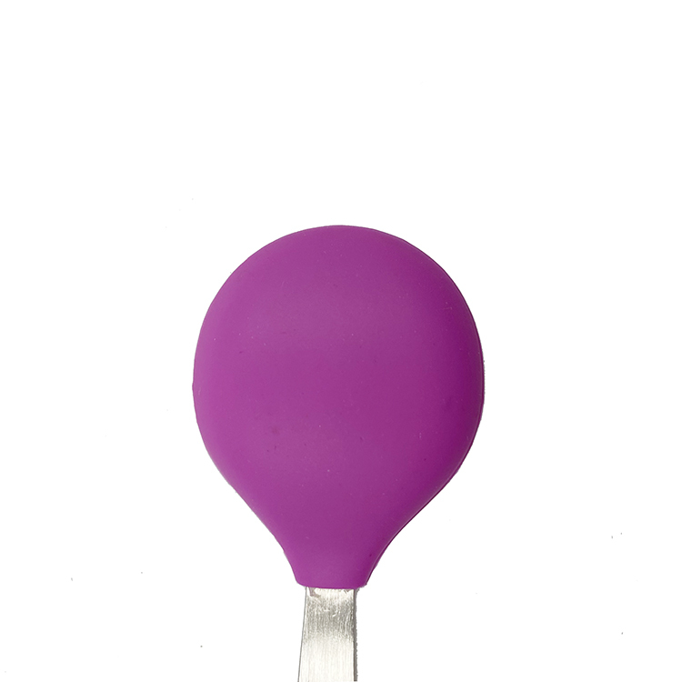 TT006 Stainless steel handles baby spoon | silicone spoon