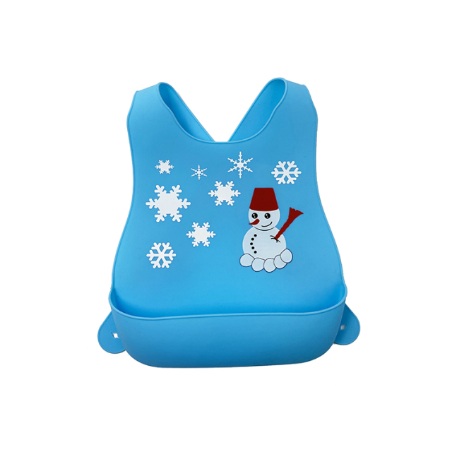 silicone baby bib | KP011 Deluxe Baby Bib (Straps Crossed)