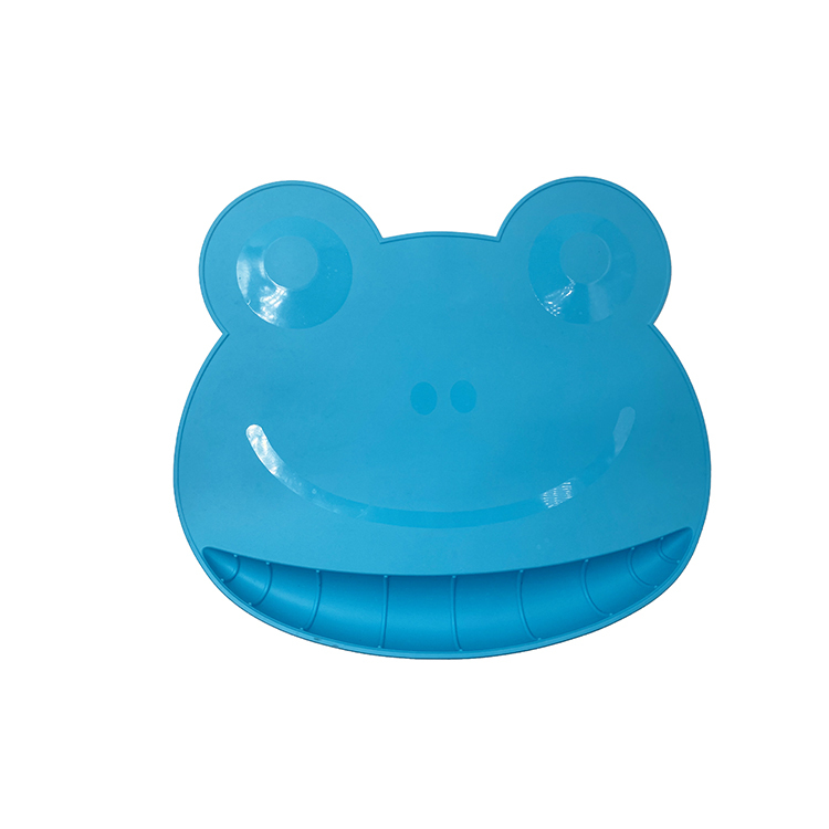 Silicone placemat | KP007 Food Catching Baby Placemat in Frog Shape