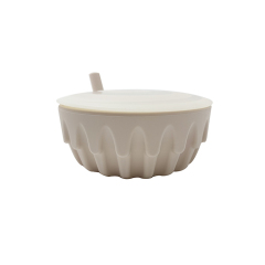 TT085 & TT086  Bowl With Oval Straw | silicone bowl with lid