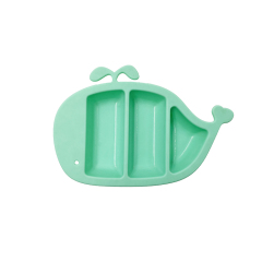 TT002 Whale Shape 3 Compartment Tray | silicone compartment tray