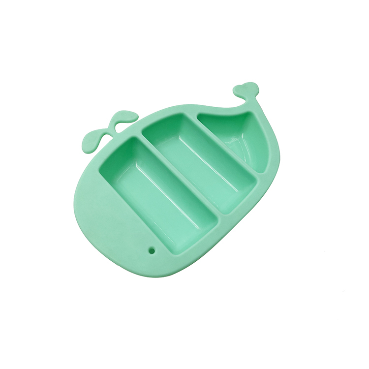 TT002 Whale Shape 3 Compartment Tray | silicone compartment tray