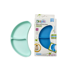 TT046 Moon Shape Silicone Plate with Suction Base | silicone suction plate