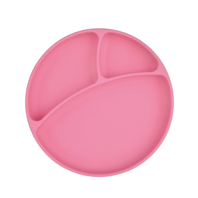 silicone compartment tray | TT038  Three Compartment Tray with Suction