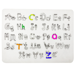 Silicone drawing mats | KP009ABC Silicone Educational Drawing Mat