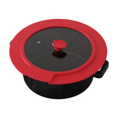 Glass universal Lid with drainer