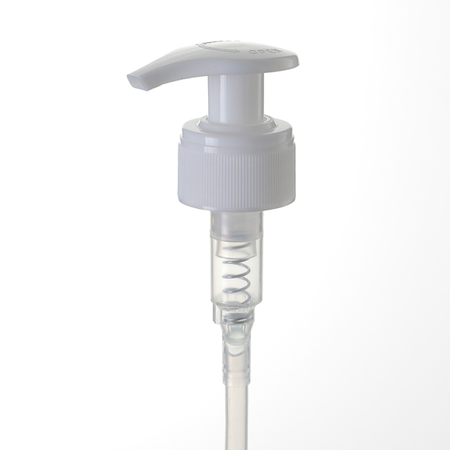 High Quality Left-right Locked 24/410 White Plastic Switch Lotion Pump For Liquid Soap Bottles