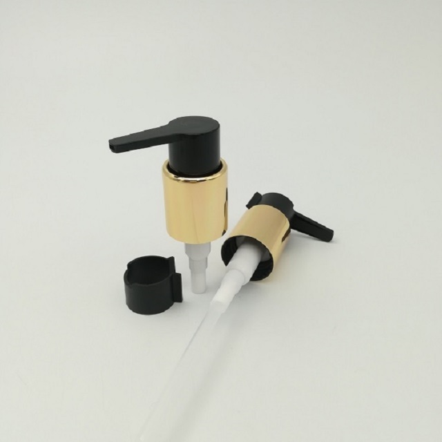 24/410 Aluminum-Plastic Lotion Bottle Pump/Metal Shiny Gold Screw Up Dispenser Pumps/ 0.65cc/1.0cc Hand Dispenser Pump