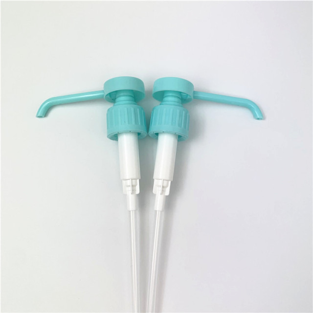 OEM Custom Hot sale 24mm 28mm PP Long Nozzle Lotion Pump Ribbed Gel Dispenser Pump Manufacturer/Wholesale