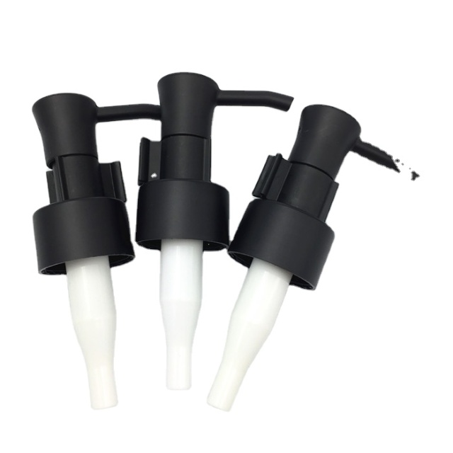 Plastic Oil Pump For Facial Cleancer Matte Black Cosmetic Lotion Pump 24mm 28mm Manufacturer/Wholesale