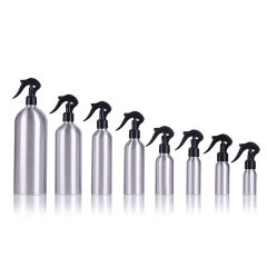 Empty 100ml 250ml 300ml 500ml trigger lotion pump aluminum bottle Salon Cosmetic hair face mist spray bottle Aluminum spray can