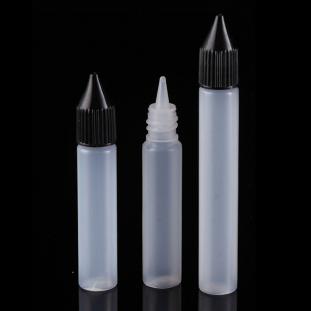 PE Essential Dropper E-Liquid Oil Squeeze Bottles With Clear Cap