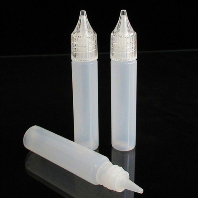 PE Essential Dropper E-Liquid Oil Squeeze Bottles With Clear Cap