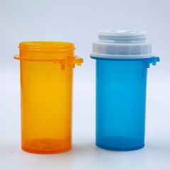 Plastic Push Down and Turn Child Resistant Vials for 6DR 8DR 10DR 13DR 16DR 20DR 30DR 40DR 60DR