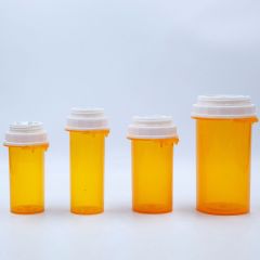 Plastic Push Down and Turn Child Resistant Vials for 6DR 8DR 10DR 13DR 16DR 20DR 30DR 40DR 60DR