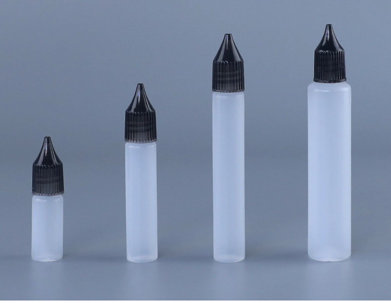 PE Essential Dropper E-Liquid Oil Squeeze Bottles With Clear Cap