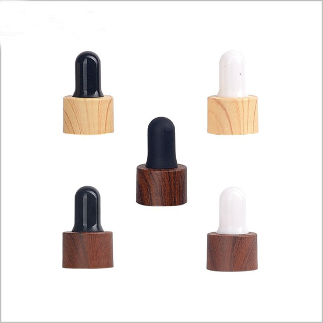 Wood Similar Printing Closure Dropper Cap For Glass Dropper Bottle Essential Oil Bottle