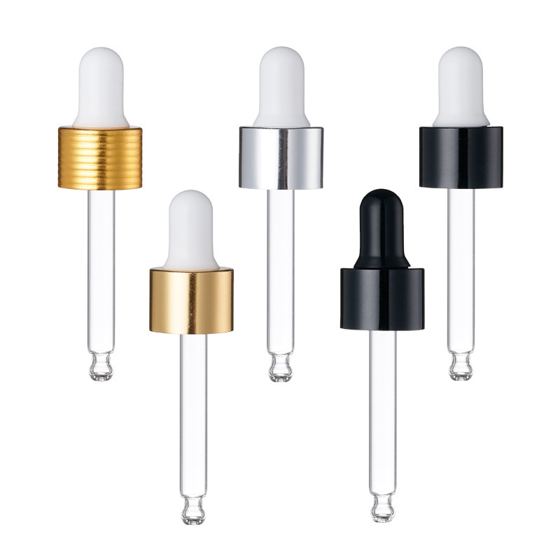 Aluminum Glass Dropper Cap For Essential Oil Bottle