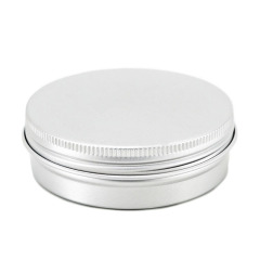 90ml Cosmetic Cream Aluminum Jar With Screw Lid
