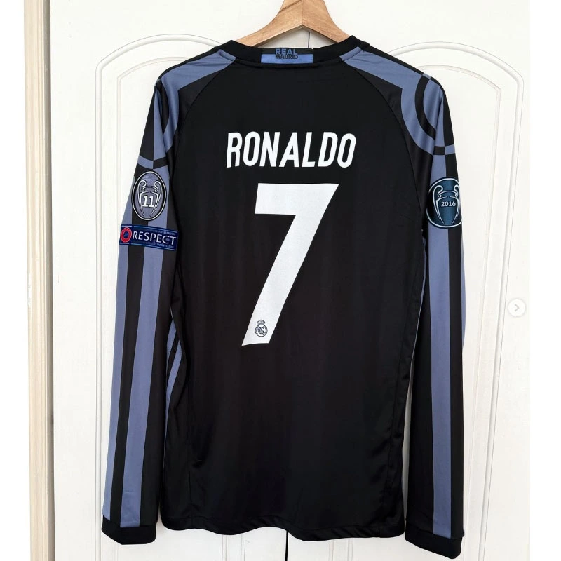 Retro 2016-17 Real Madrid Second Away Long Sleeve S-XXL Football jersey retro