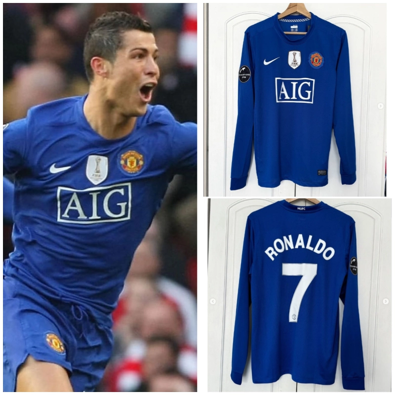 Retro 2008-09 Manchester United away S-XXL retro football jersey Fan version