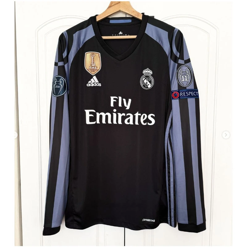 Retro 2016-17 Real Madrid Second Away Long Sleeve S-XXL Football jersey retro