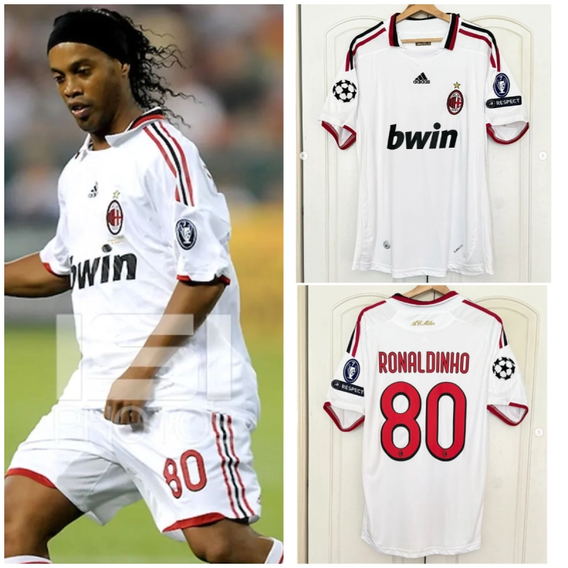 Retro 2009-10 AC Milan away size S-XXL Football jersey retro