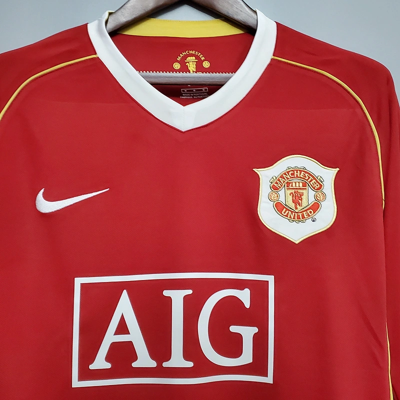 Retro 2006-07 Manchester United Long sleeve home S-XXL Football jersey retro