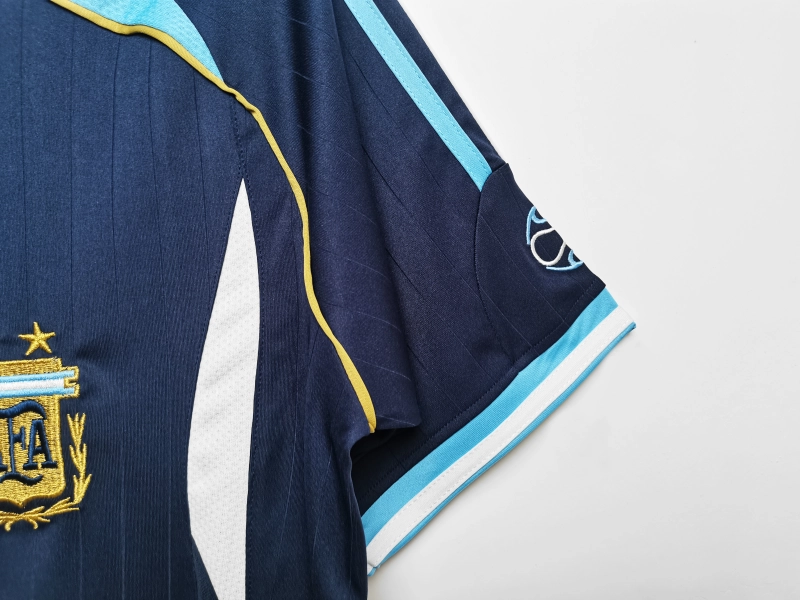 retro 2006 Argentina away retro football jersey Fan version