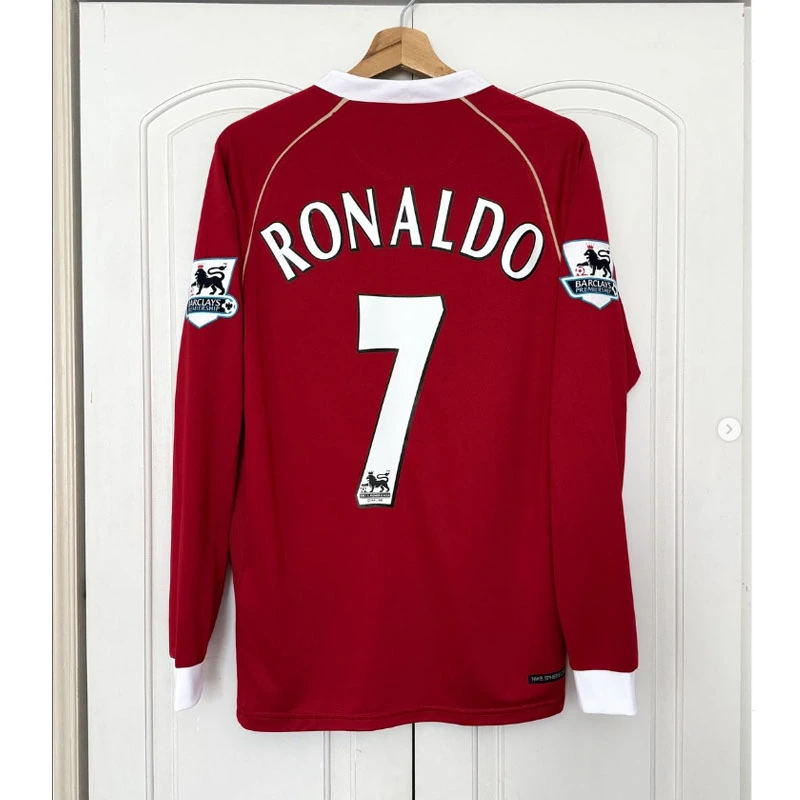 Retro 2006-07 Manchester United Long sleeve home S-XXL Football jersey retro