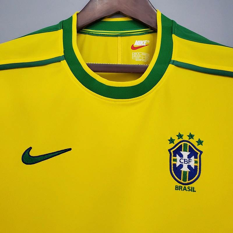Retro 1998 Brazil home S-XXL Football jersey retro