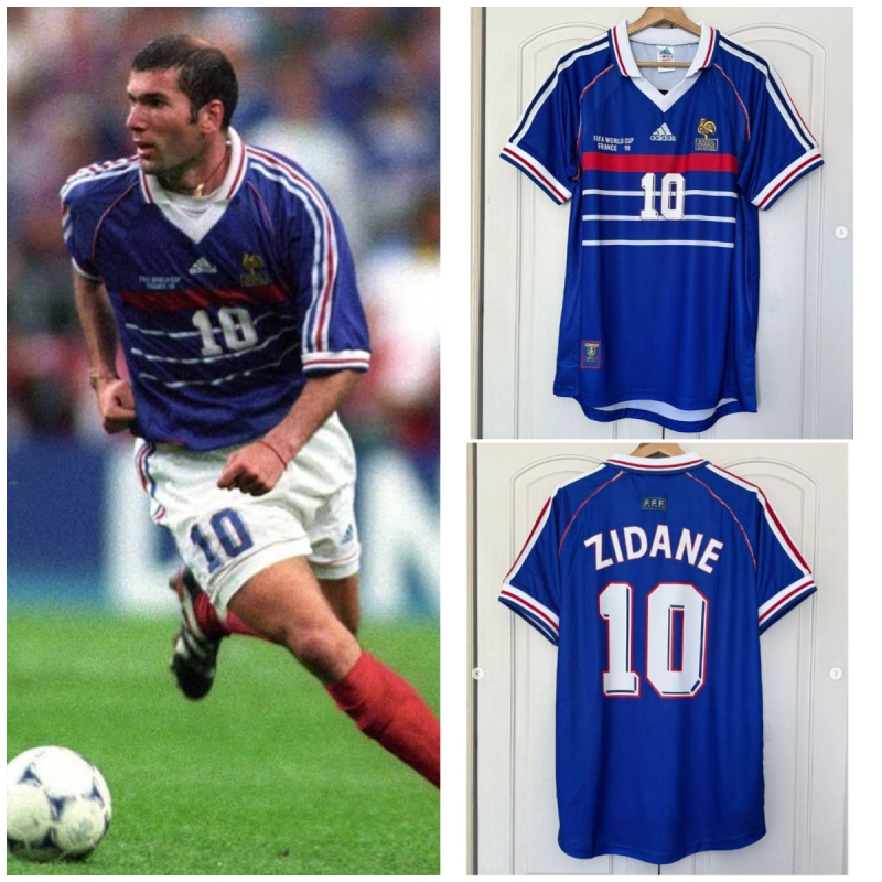 retro 1998 France home retro football jersey  Fan version