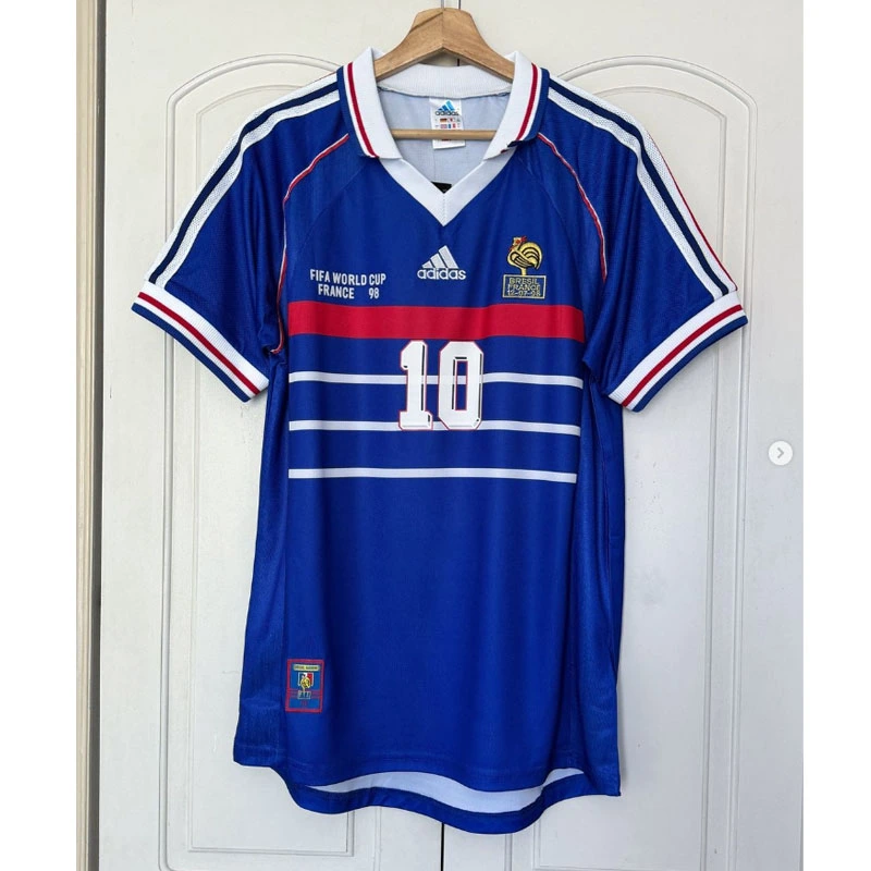 retro 1998 France home retro football jersey  Fan version