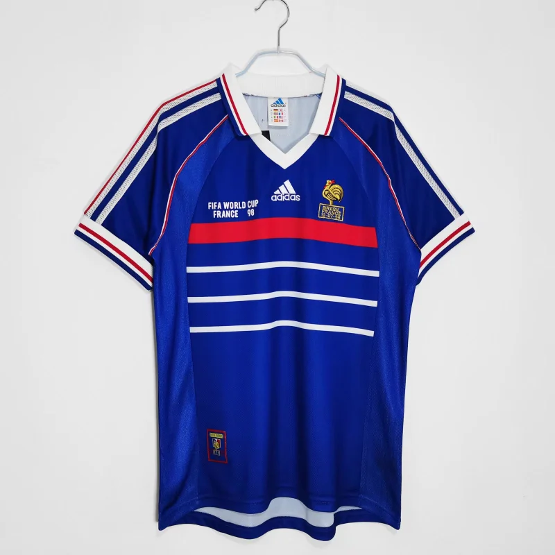 retro 1998 France home retro football jersey  Fan version