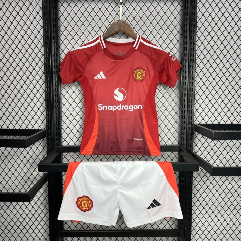24-25 Manchester United Home Kids Jersey+Shorts