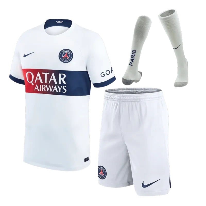 23-24  PSG Away Whole Kit Jersey+Shorts+Socks