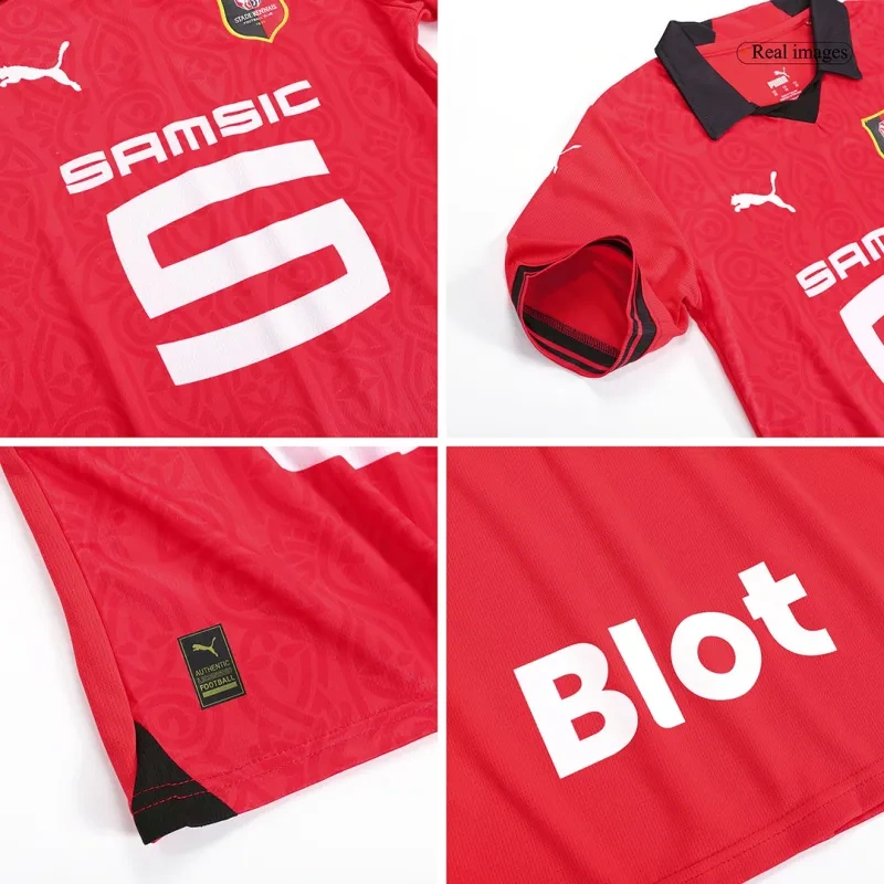 23-24 Kids Stade Rennais Home Kit Jersey+Short