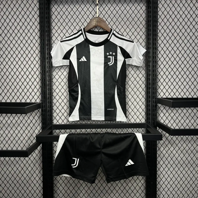 24-25 Juventus Home Soccer Kids Kit Jersey+Shorts
