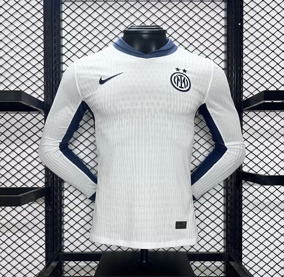 24-25 Inter Milan Away Long Sleeve Kit Player Version Shirt Soccer Jersey