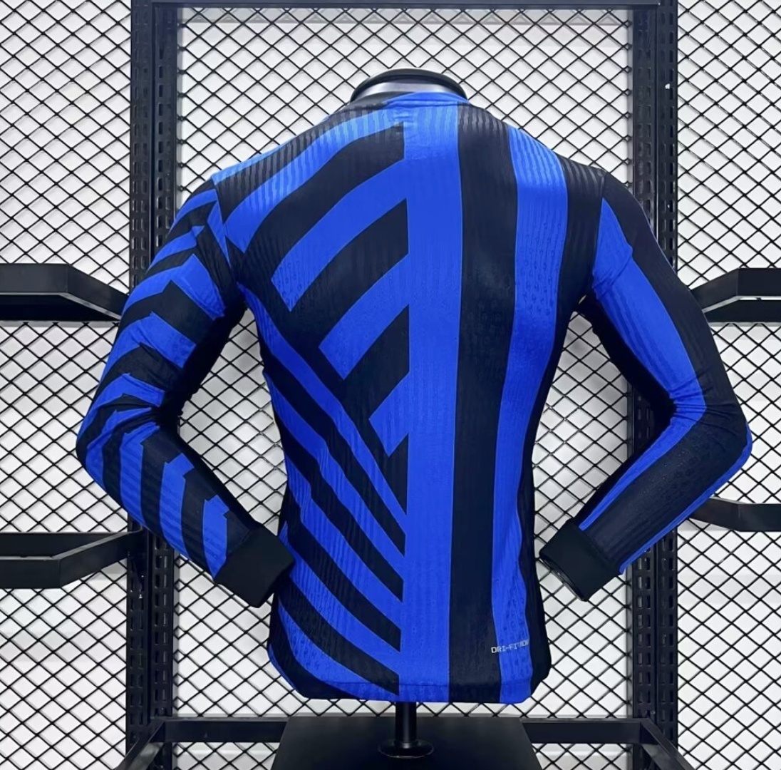 24-25 Inter Milan Home Long Sleeve Kit Player Version Shirt Soccer Jersey