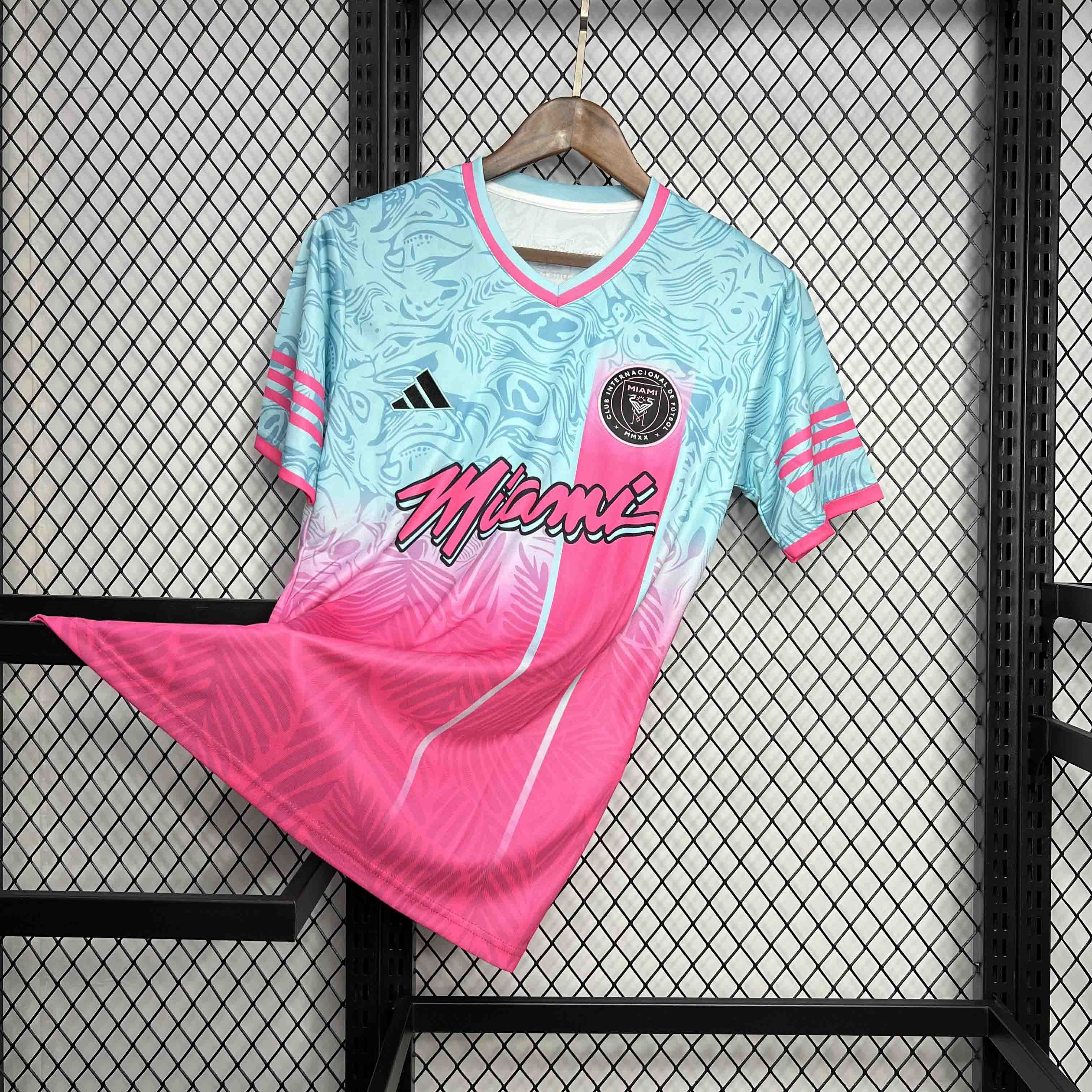 24-25 Inter Miami Special Beach Edition Kit Pink&Blue Soccer Jersey