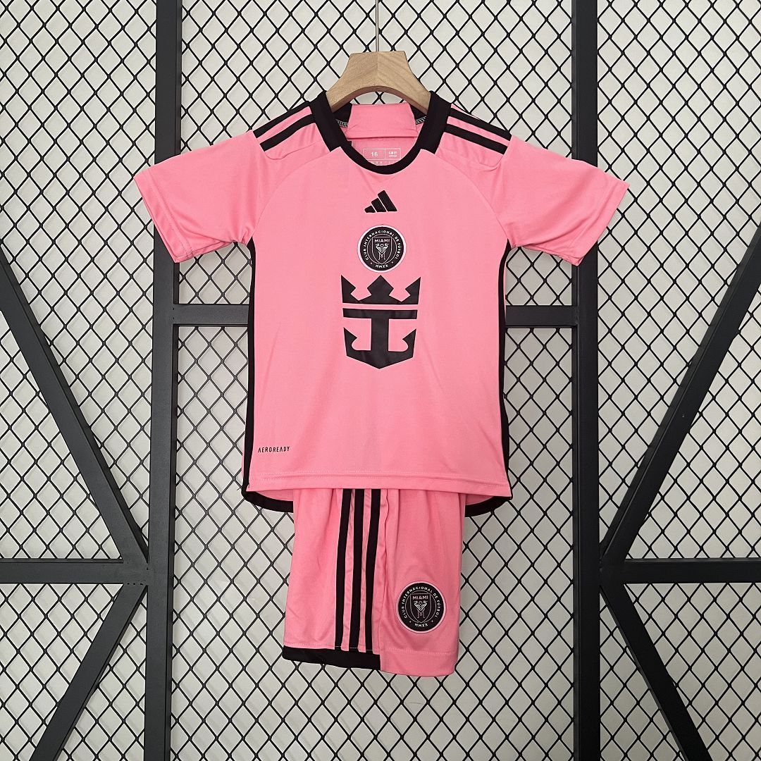 24-25 Inter Miami Home Kid Kits Children Sets Football Jersey