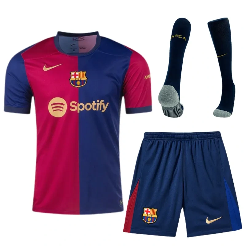 2024-25 Barcelona Home Full Kit(Jersey+Shorts+Socks)