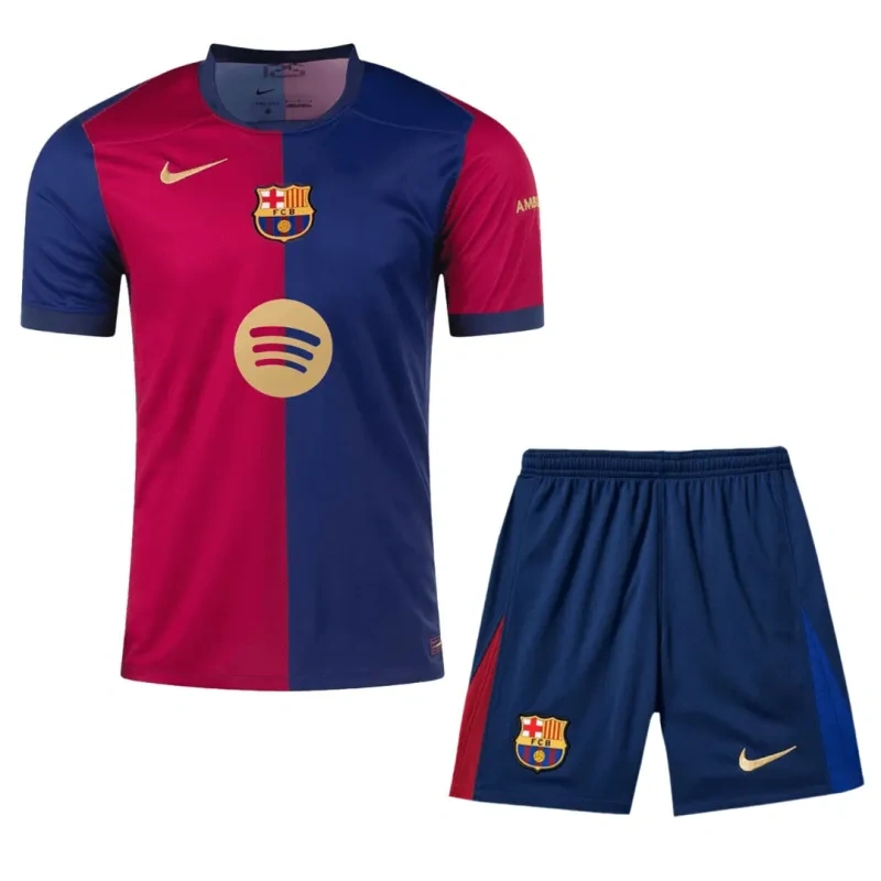 2024-25 Barcelona Home Full Kit(Jersey+Shorts+Socks) - Spotify Logo Without Text