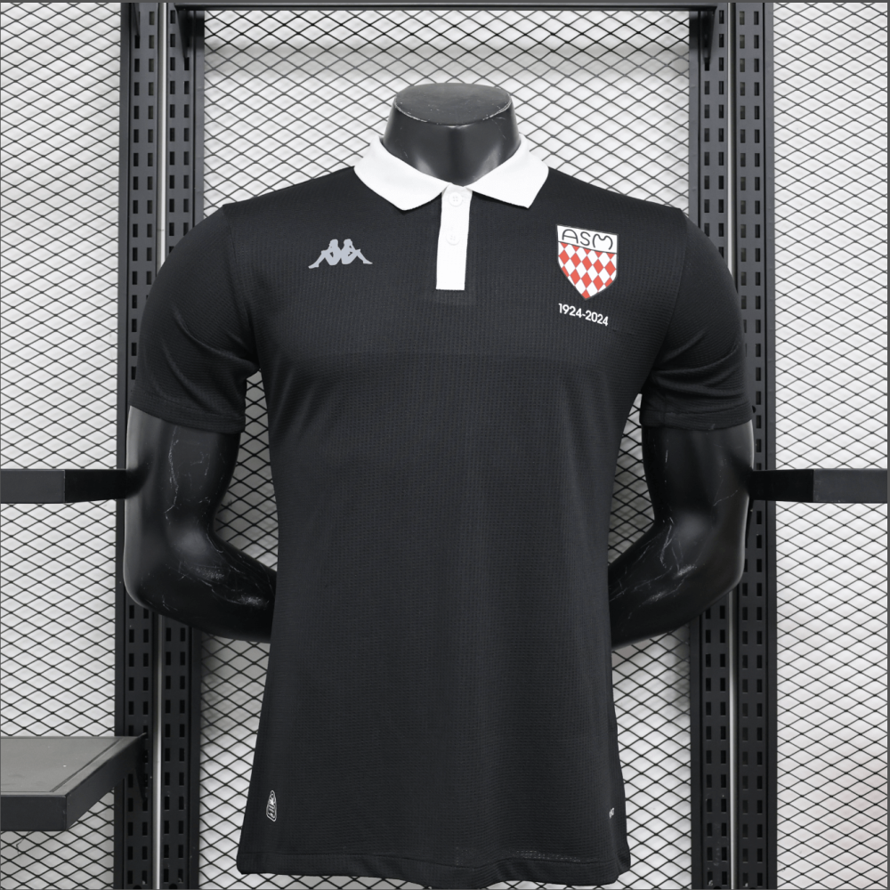 Morocco Nation 100th Anniversary Black Player Edition Polo Shirt 2024-25
