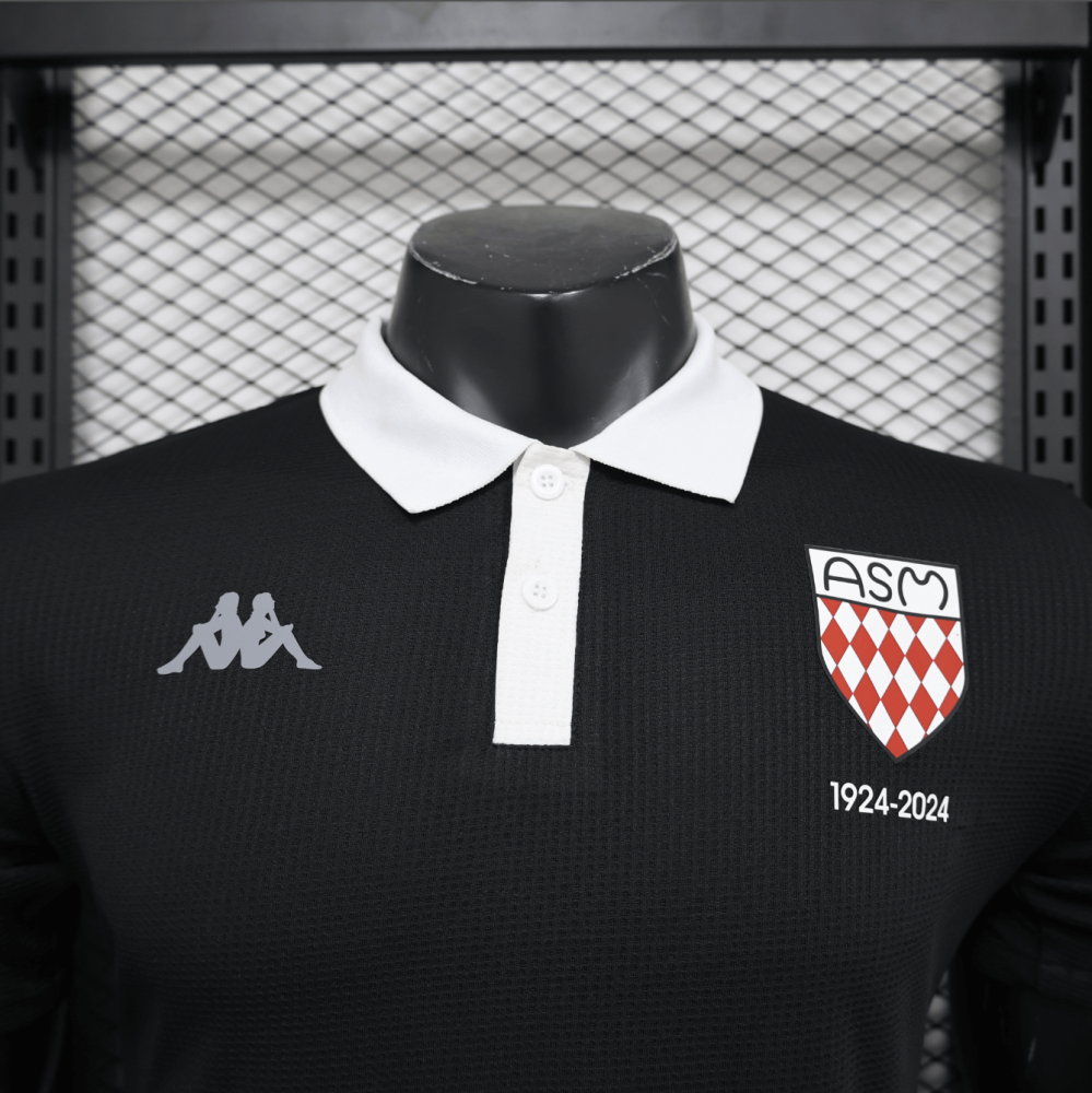 Morocco Nation 100th Anniversary Black Player Edition Polo Shirt 2024-25