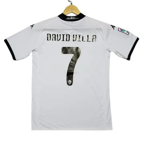 Valencia 2009/10 VICENTE #14 DAVID VILLA #7 Retro Jersey Home