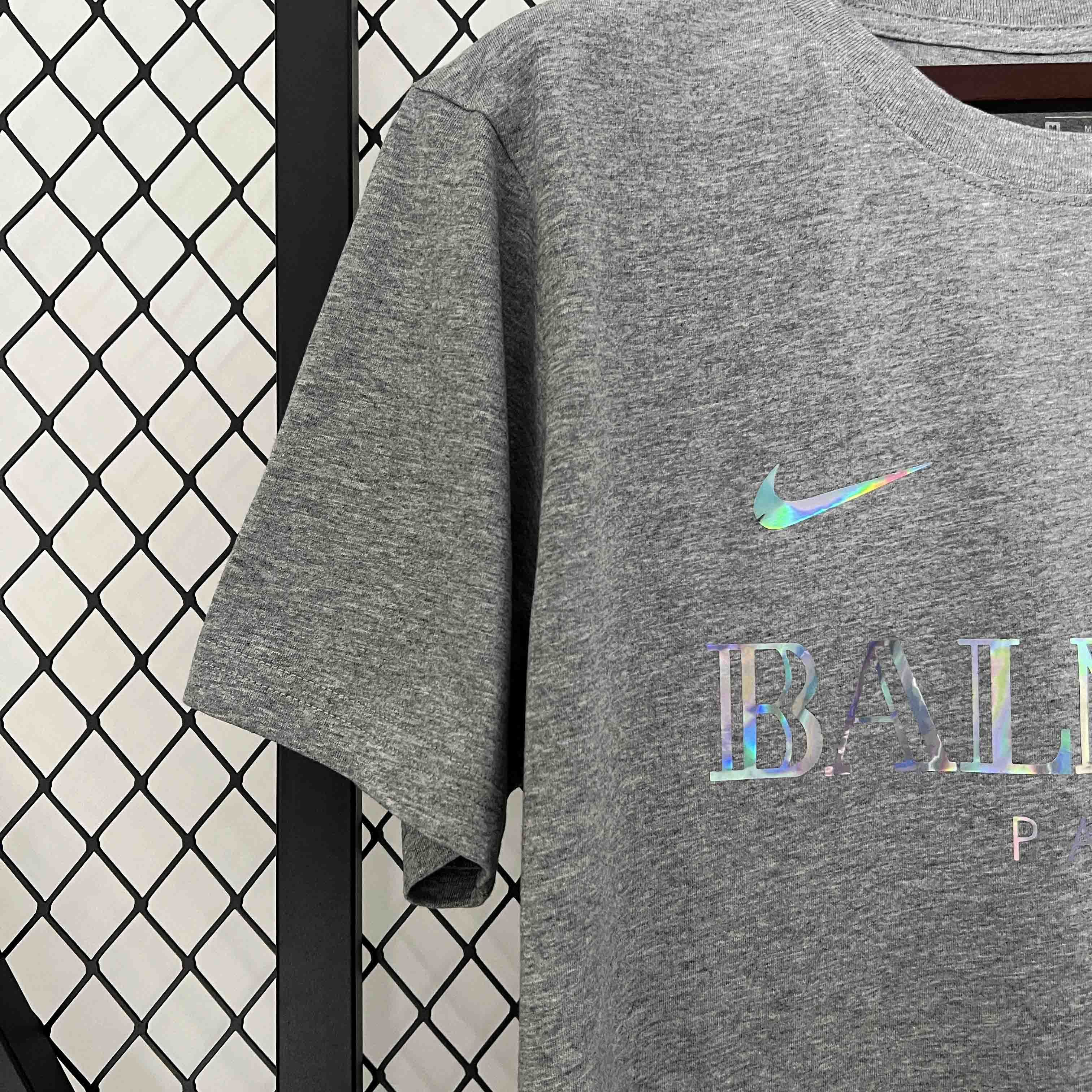 BALMAIN Barcelona 24-25 Grey Reflective Football New Shirt