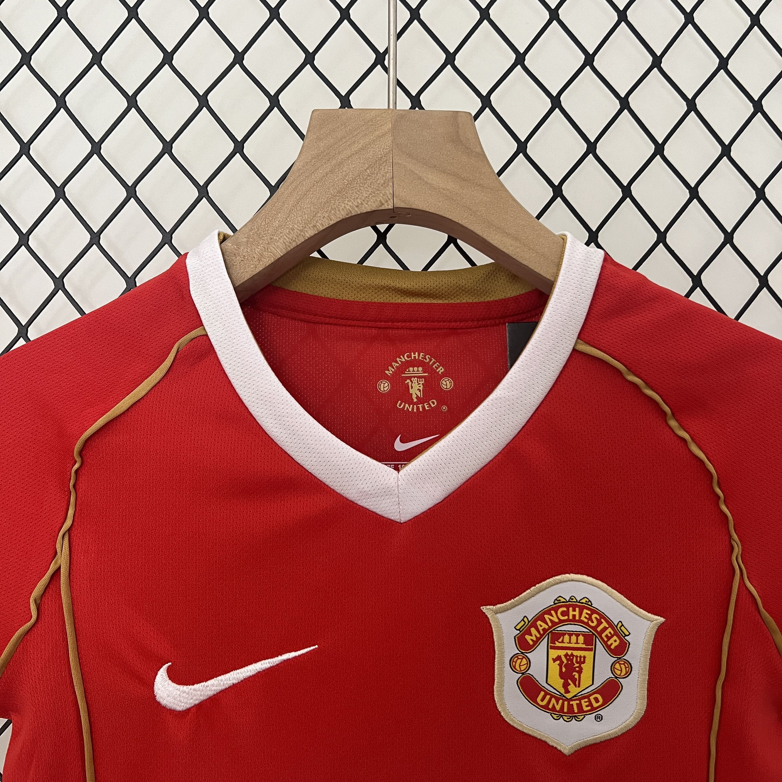 Manchester United 06-07 Home Retro Kids Kits Children Sets Football Jerseys